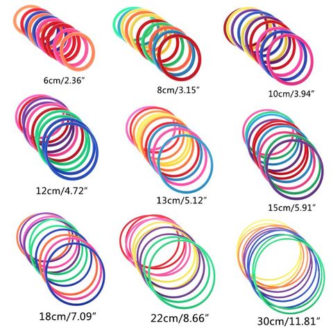 10 Pcs Plastic Toss Rings Throw Carnival Backyard Park Games Kids Intelligence Development Educational Exercise Toy ► Photo 1/6