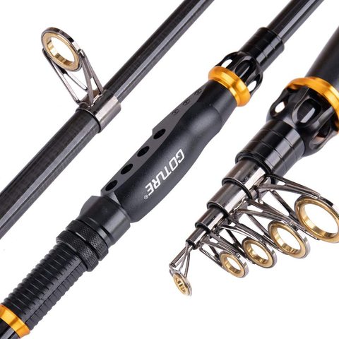 Goture sword 2.1M-3.6M Telescopic Fishing Rod Spinning Rod Power M/MH Contracted Length 49-68cm Carbon Fiber Fishing Pole ► Photo 1/6