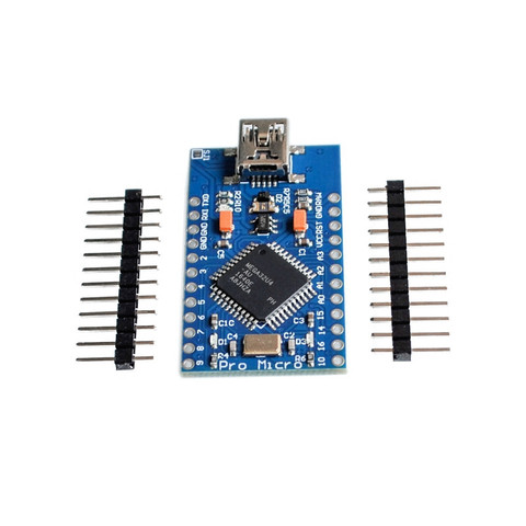 Pro Micro ATMEGA32U4 5V/16MHZ module With the bootloader for arduino MINI USB/Micro USB with 2 row pin header for arduino ► Photo 1/4