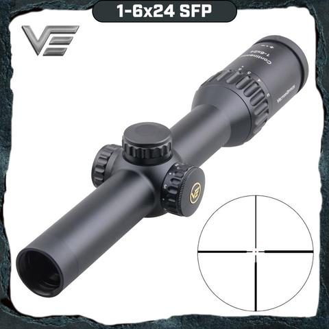 Vector Optics Continental HD 1-6x24 Hunting Riflescope Optical Rifle Scope 90% Light Fits Low Light 1/2 MOA Tested .338 Lapua ► Photo 1/6
