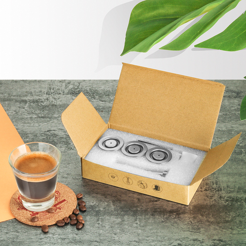iCafilas Eco-Friendly Packing Reusable Coffee Capsule For Nespresso Refillable Capsule Pod Espresso Crema Maker ► Photo 1/6