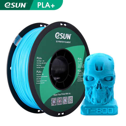 eSUN 3D Printer Filament PLA+ 1.75mm Dimensional Accuracy +/- 0.03mm 1KG (2.2 LBS) Spool 3D Printing Material For 3D Printers ► Photo 1/5