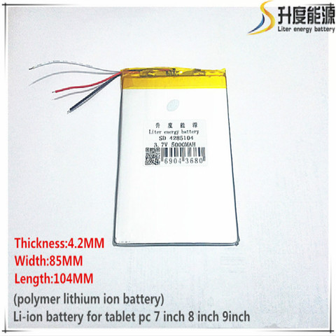 Tablet battery 3 cable battery  4285104 Cable Battery capacity 5000 mAh polymer battery ► Photo 1/4