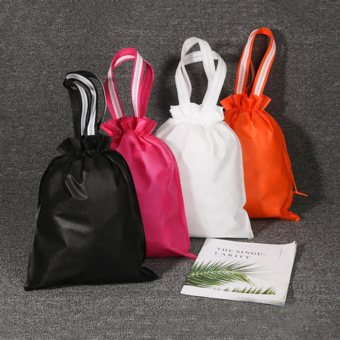 Non-woven Portable Shoes Bag Dustproof Double Drawstring Environmental Bag shopping Bags Sport Bags Reusable Organizer Packing ► Photo 1/6