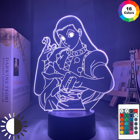 Acrylic Led Night Light Anime Hunter X Hunter Bedroom Decor Light for Kid Child Birthday Gift HXH Illumi Zoldyck Figure 3d Lamp ► Photo 1/6