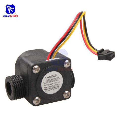 diymore 1-30L/min 1.75MPa Water Flow Sensor Flow Meter Hall Flow Sensor Water Liquid  Control ► Photo 1/6