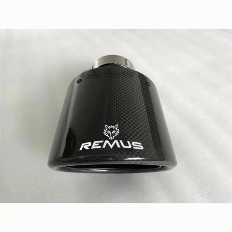 1pcs car exhaust REMUS pipe modified 105 mm 115 mm Large diameter nozzle bright cawide oval  carbon fiber car exhaust muffler ► Photo 1/6
