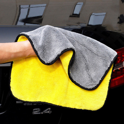 Hot sale Thickened Car Cleaning Towel Microfiber Coral Velvet Cloth Double Sided High Density Towel New Wiping Absorbent ► Photo 1/6