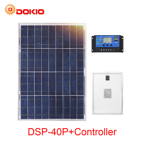 DOKIO 18V 40W Polycrystalline Solar Panel 460*660*25mm Silicon Power Panel Solar Battery  Top Quality Solar Fotovoltaico china ► Photo 1/6