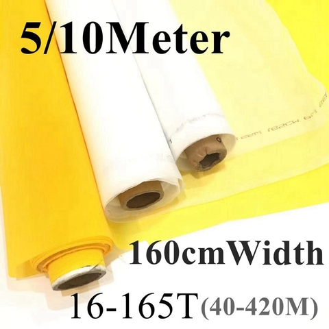 5/10 Meter 160CM Width 40-420M Silk Screen Printing Mesh 16T-165T White Polyester Screen Printing Mesh Fabric Tools Filter Net ► Photo 1/6