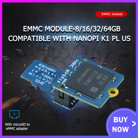 EMMC module 8GB 16GB 32GB 64GB with microSD turn eMMC adapter T2 ► Photo 1/6
