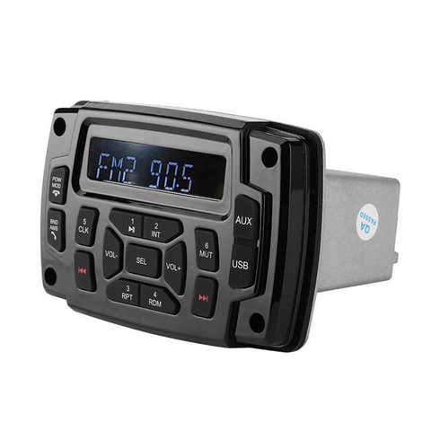 Waterproof IP66 Stereo Radio 12V Stereo Receiver for Marine Boat with Front USB Input Am/Fm Audio Source Auxiliary Input Output ► Photo 1/6
