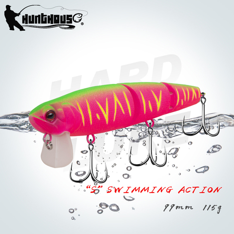 Hunthouse Mikey JR Wakebait Pike Fishing Lure Minnow Pike Lures Swimbaits Fishing Jointed Bait With Japan Hook Jerkbaits ► Photo 1/6