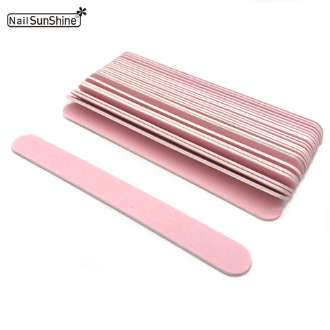 10pcs Wooden Nail Files For Manicure 240/240 Grit Pink Sandpaper Sanding Nails File Buffs Buffing Nail Care Tool Slim Disposable ► Photo 1/6