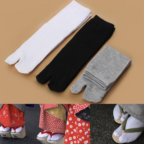 1Pairs Japanese Toe Socks For Men Women Cotton Flip Flop Sandal Split Two Finger Socks Black White Gray Breathable Kimono Socks ► Photo 1/6