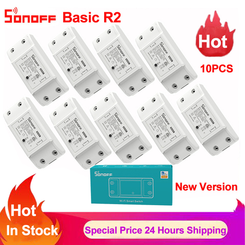 Sonoff Basic R2 Smart Switch Wifi Wireless Smart Home Remote Control Timer DIY Switch Via Ewelink APP Work with Alexa Google ► Photo 1/6