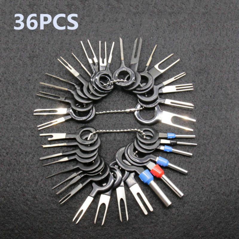 Release Pin Connector Terminal Removal Tool Plug Wire Extractor Stainless Steel Release Pin Connector Wire Terminal Removal Tool Plug Pin Extractor 36PCS new 