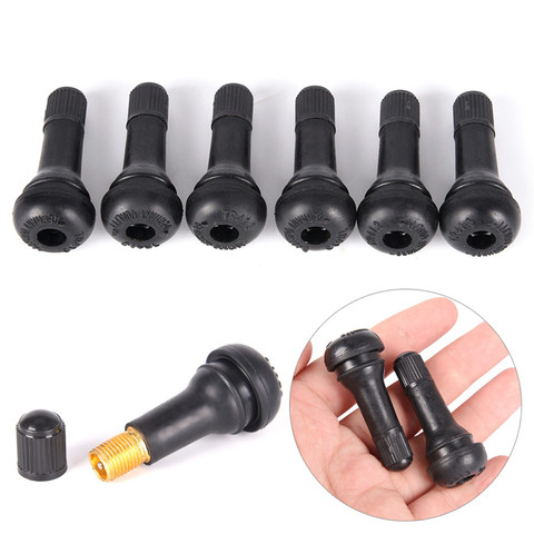 New 5PCs/set Black TR413 Tubeless Car Wheel Tire Valve Stems with Caps Tyre Rubber Valves With Dust Caps ► Photo 1/6