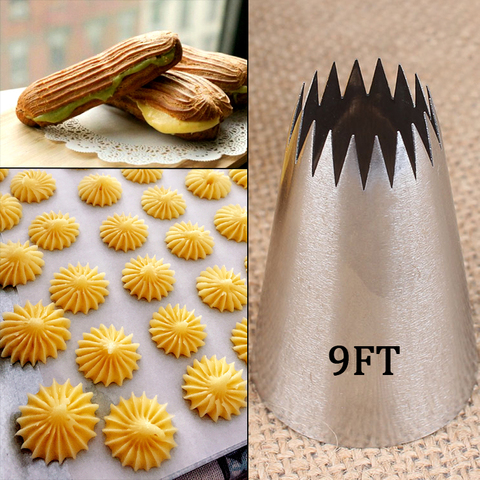 #9FT Large Icing Piping Nozzles Russian Nozzles Pastry Tips Cookies Cake Decorating Tools Tips Cream Fondant Pastry Nozzles ► Photo 1/6