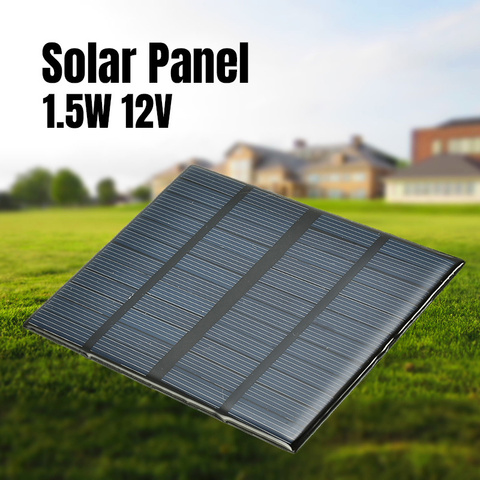 12V 1.5W Mini Solar Panel Standard Epoxy Polycrystalline Silicon DIY Battery Power Charge Module Solar Cell Charging Board ► Photo 1/6