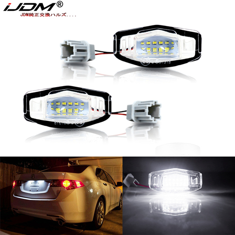 iJDM Xenon White OEM-Fit LED License Plate Light For Acura MDX RL TL TSX ILX For Honda Civic Accord Odyssey License Plate Light ► Photo 1/6