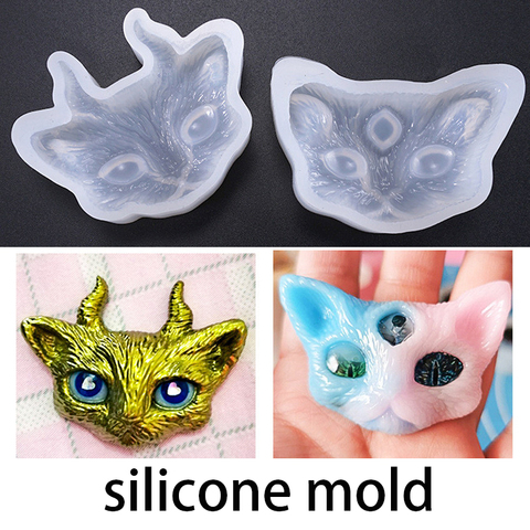 SNASAN cat Evil eyes Silicone Mold jewelry tool UV epoxy resin molds  Dried Flower Resin Decorative Craft ► Photo 1/6