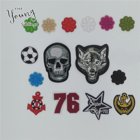 Fashion Multicoloured Flower Patch Hot melt adhesive Applique Embroidery Patches Stripes DIY Kids Clothing Accessories C106-C224 ► Photo 1/6