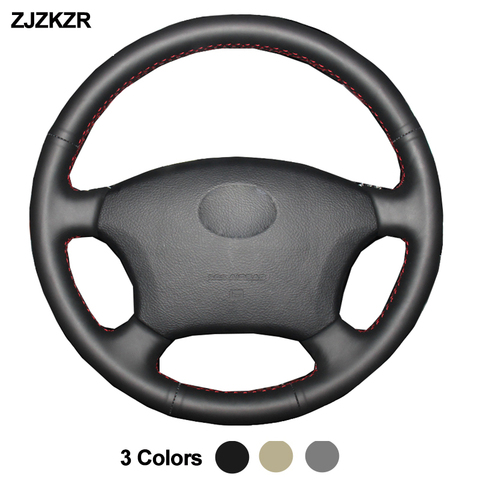 Car Auto Steering-Wheel Cover For Toyota Land Cruiser Prado 120 2004-2009 Land Cruiser 1995-2007 Tacoma Hilux Volant 2005 2006 ► Photo 1/6