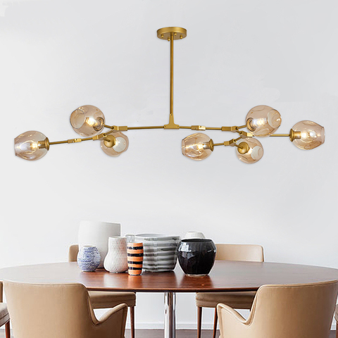 Vintage Loft Industrial Nordic Chandelier For Dining Kitchen Stair Black/gold Suspension Luminaire Modern Chandelier Lighting ► Photo 1/6