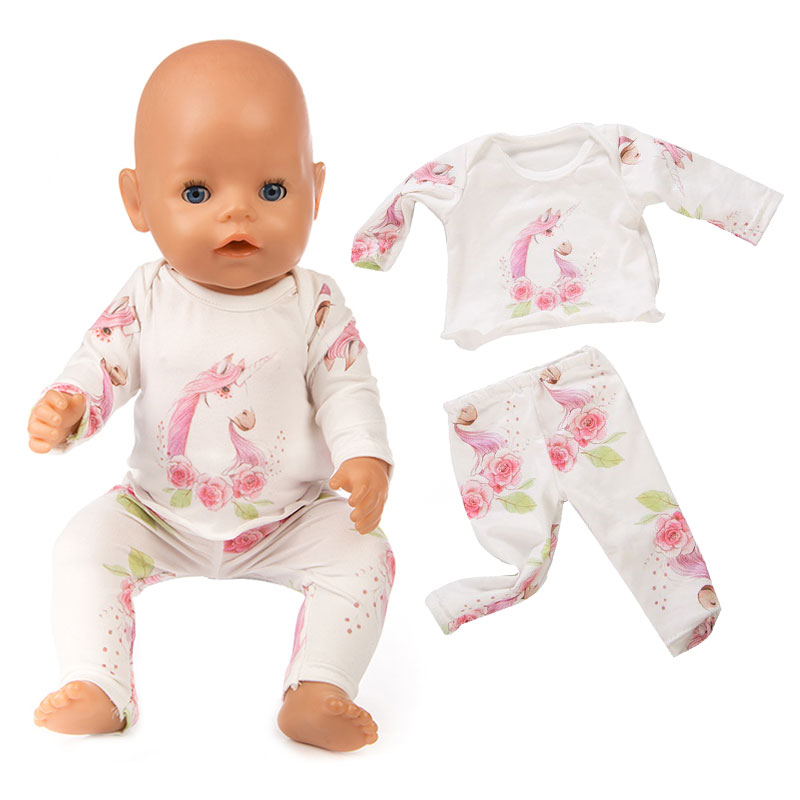 Doll Clothes 17inch Jumpsuit 43cm Reborn Baby Outfits Fashion Pyjama Romper Kit 