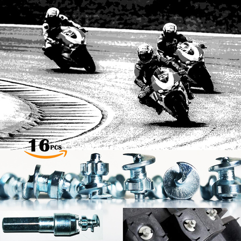 16pcs Tyre Spikes for Bicycle Shoes Boots Motorbike Gripping Spikes for fatbike studs screw in Tire Stud Tungsten Tipped Fishing ► Photo 1/6