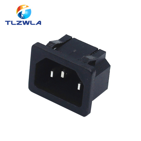 250VAC 15A AC power socket C14 Inlet Power Socket Connector Plug Industrial socket Plug IEC320 C14 3Pin Panel Power Inlet Socket ► Photo 1/4