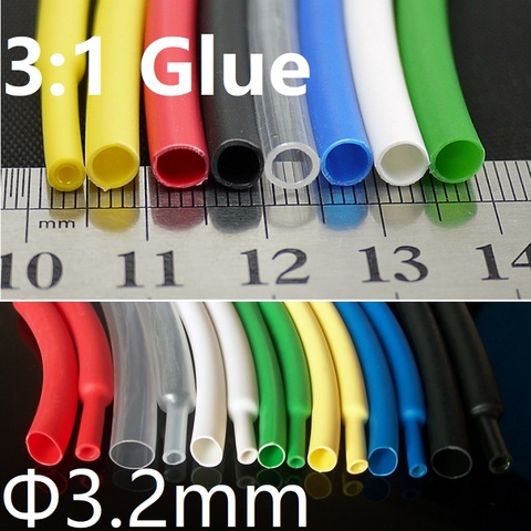Diameter 3.2mm Heat Shrink Tubing 3:1 Ratio Dual Wall Thick Glue Waterproof Wire Wrap Insulated Adhesive Lined Cable Slveeve ► Photo 1/6