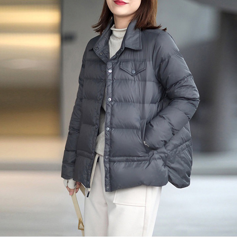 SEDUTMO Spring Fashion Duck Down Coat Women Slim Warm Jackets Autumn Casual Pocket Parkas ED1426 ► Photo 1/6