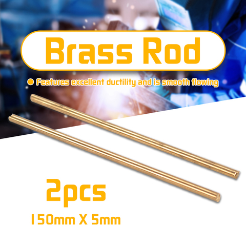 150mm X 5mm  Brass Rods Bar Hardware Solid Round Rods Wires Sticks Gold for Repair Welding Brazing Soldering ► Photo 1/6