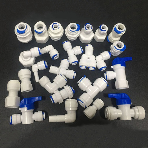 Water Purifier Accessories 1/4 3/8 OD Hose To 1/4 3/8 1/2 Aquarium Quick  Fitting RO Water Plastic Pipe Coupling Connector - Price history & Review, AliExpress Seller - JINGWU Automation Store