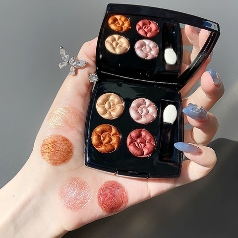 Xiuse Four-Color Eyeshadow Compact Eye Shadow Combination Student Portable Waterproof Non-Flying Powder ► Photo 1/6