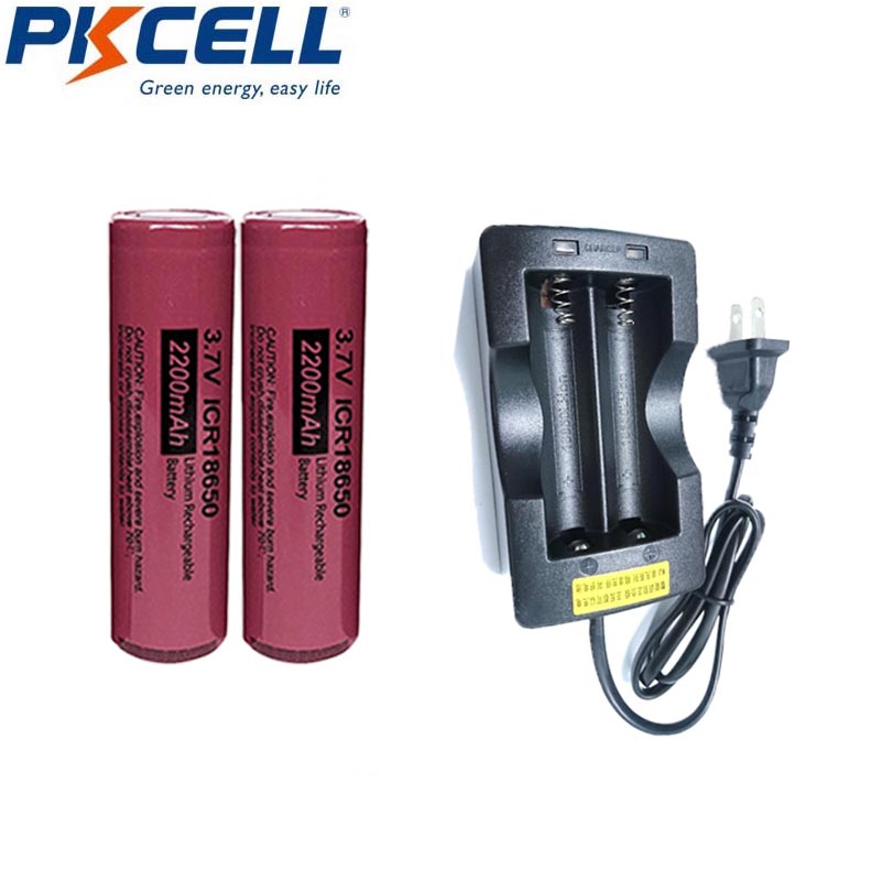 3.7v 18650 Battery Charger For 18650 Rechargeable Batteries US Plug PKCELL 