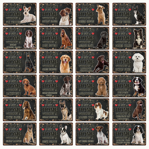 [ Kelly66 ] Pets Dog A Home Doberman Golden Labrador  Metal Sign Tin Poster Home Decor Bar Wall Art Painting 20*30 CM Size Dy92 ► Photo 1/6