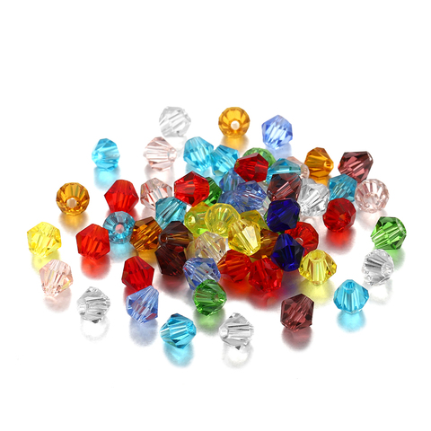 200pcs/lot Glass Crystal Faceted Loose Transparency Spacer Beads For DIY Bracelet Earrings Jewelry Making Supplies Accessories ► Photo 1/6