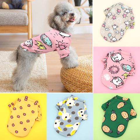 Cute Puppy Dog Clothes Soft Cotton Cat Dog T-Shirt Sweater Winter Pet Clothing For Cats Small Dogs Chihuahua Yorkshire Shih Tzu ► Photo 1/6