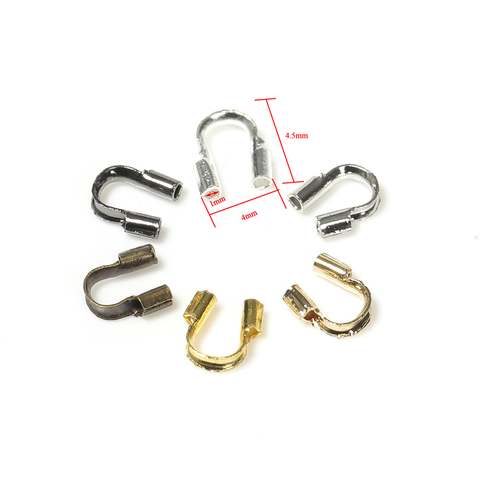 200pcs Metal Wire Protector Connector 4.5x4mm U Shape Guard Guardian Clasps Connectors for Jewelry Making Craft Wholesale ► Photo 1/6