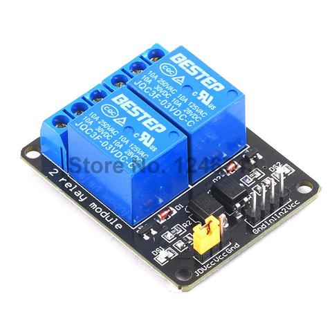 3.3V 3V 2 Channel Relay Module with Optocoupler Relay Output 2 way Relay Module for Arduino ► Photo 1/4