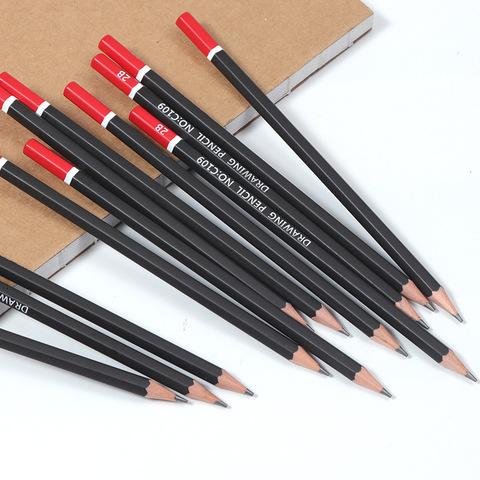 1Pc Sketch Pencil HB 2B 3B 4B 5B 6B 8B 10B 2H 3H Soft Medium Hard Carbon  Pen Office School Drawing Pencil - Price history & Review