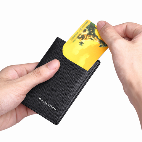 Card Holder Male Leather Vertical Ultra-Thin Card Holder Business Card Holder Driver’s License Holder Driver’s License Leather ► Photo 1/6