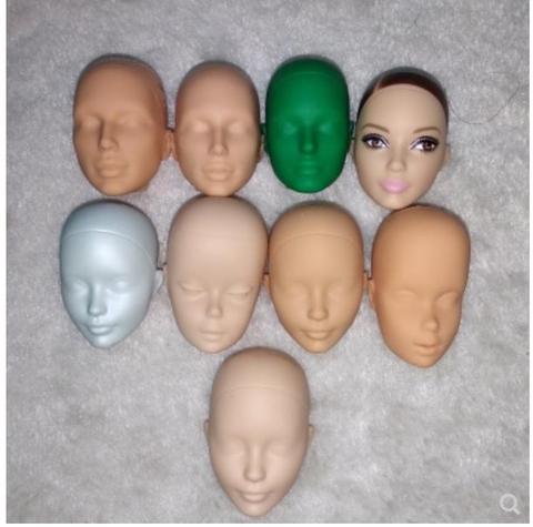 Collection Rare Doll Head Makeup Practice Heads No Hair No Makeup Bald Head Quality Doll Head Girl Dressing DIY Toy Parts ► Photo 1/6