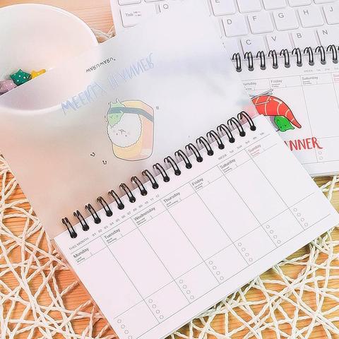 New 2022 Notebooks Agenda Daily Weekly Monthly Plan Spiral Organizer Note Books Monthly Transparent Schedule Agenda Planner ► Photo 1/6