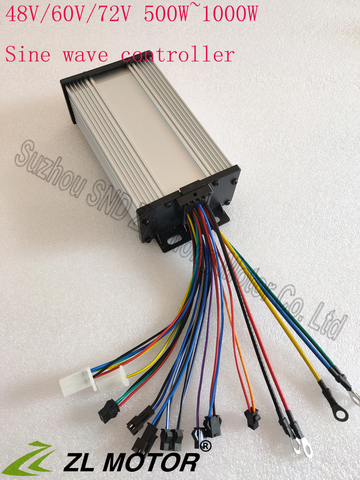 Electric bike controller sine wave 48V 800W 1000w 12mosfet 48-72V wide voltage/ DC hub motor e-bike controller  G-K105 ► Photo 1/6