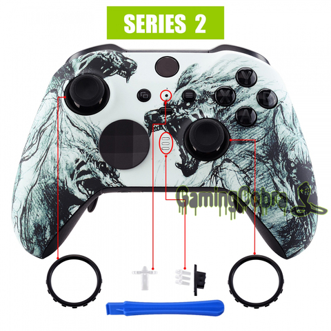 Wolf Soul Soft Touch Faceplate Front Housing Shell Replacement Kit for Xbox One Elite Series 2 Controller Model 1797 ► Photo 1/1