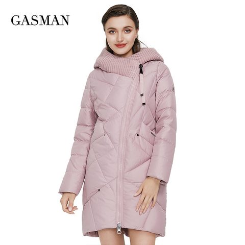 GASMAN 2022 New Winter Jacket Women's Hooded Warm Long Thick Coat Hooded Parka Female Warm Collection Down Jacket Plus Size 1702 ► Photo 1/6